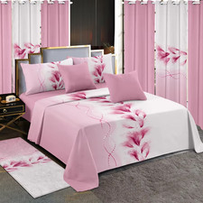 King Size 13 PCS Bedding Set, Pink and White , Brand New with original package