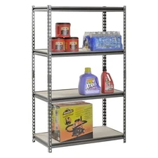 Heavy Duty Muscle Rack 36"W x 18"D x 60"H 4-Shelf Steel Freestanding Shelves US