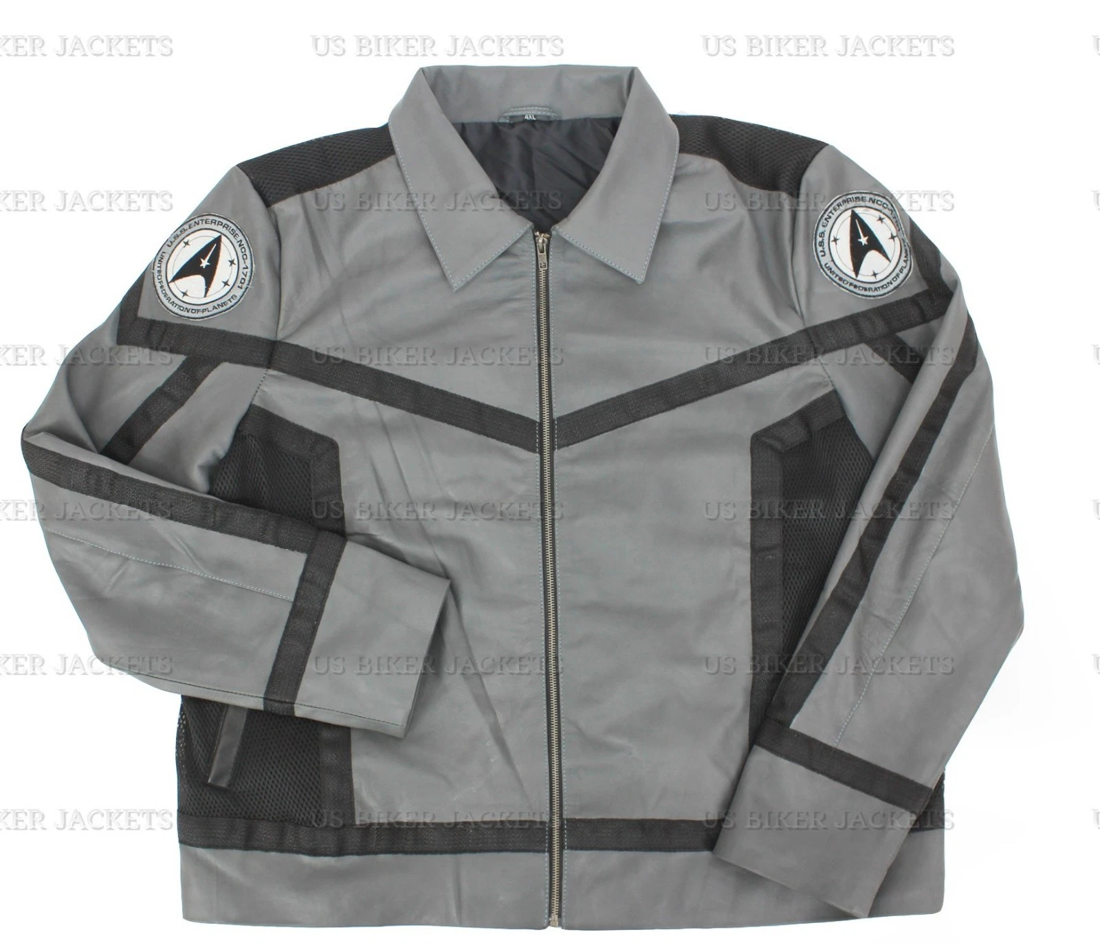 Mens Star Trek Strange New Worlds Captain Pike Leather Jacket Starfleet Costume - product detail image 2