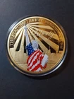 ''The Statue of Liberty''  Enlightening The World 70mm Gold Plated / Colour Coin