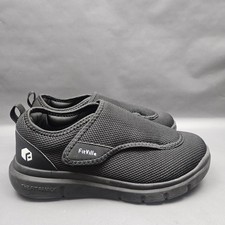 FitVille EasyTop Wings V2 Diabetic Shoes Mens 9 EEW Black Wide Slip On Sneakers