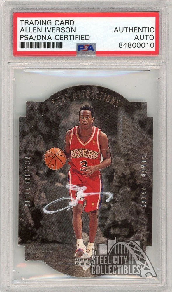 Allen Iverson Professional Sports Authenticator (PSA) Basketball