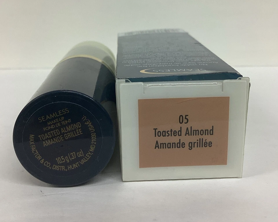 Max Factor Seamless Stick Makeup 05 TOASTED ALMOND .37oz AS PICTURED, NEW - Image 3 of 4