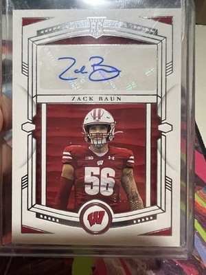 2020 Panini National Treasures Collegiate Zack Baun RC 90/99 Wisconsin #14