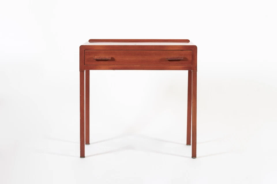 Antiguo escritorio industrial Art Deco Simmons pequeño de metal años 30 Foto 3 de 4