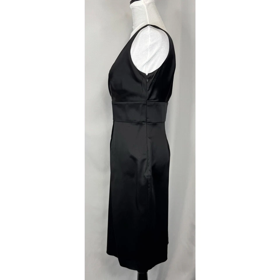 Vestido Vaina Calvin Klein Talla 6 Negro Elegante Noche Cóctel Fiesta Formal Foto 4 de 4