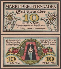 Germany - Berchtesgaden, 10 Pfennig, 1920, VF+++