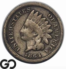 1864 Indian Head Cent Penny, Copper-Nickel