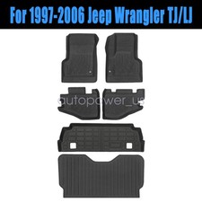 For 1997-2006 Jeep Wrangler Tj Tpe 3d Floor Mats Trunkcargo Liners All Weather