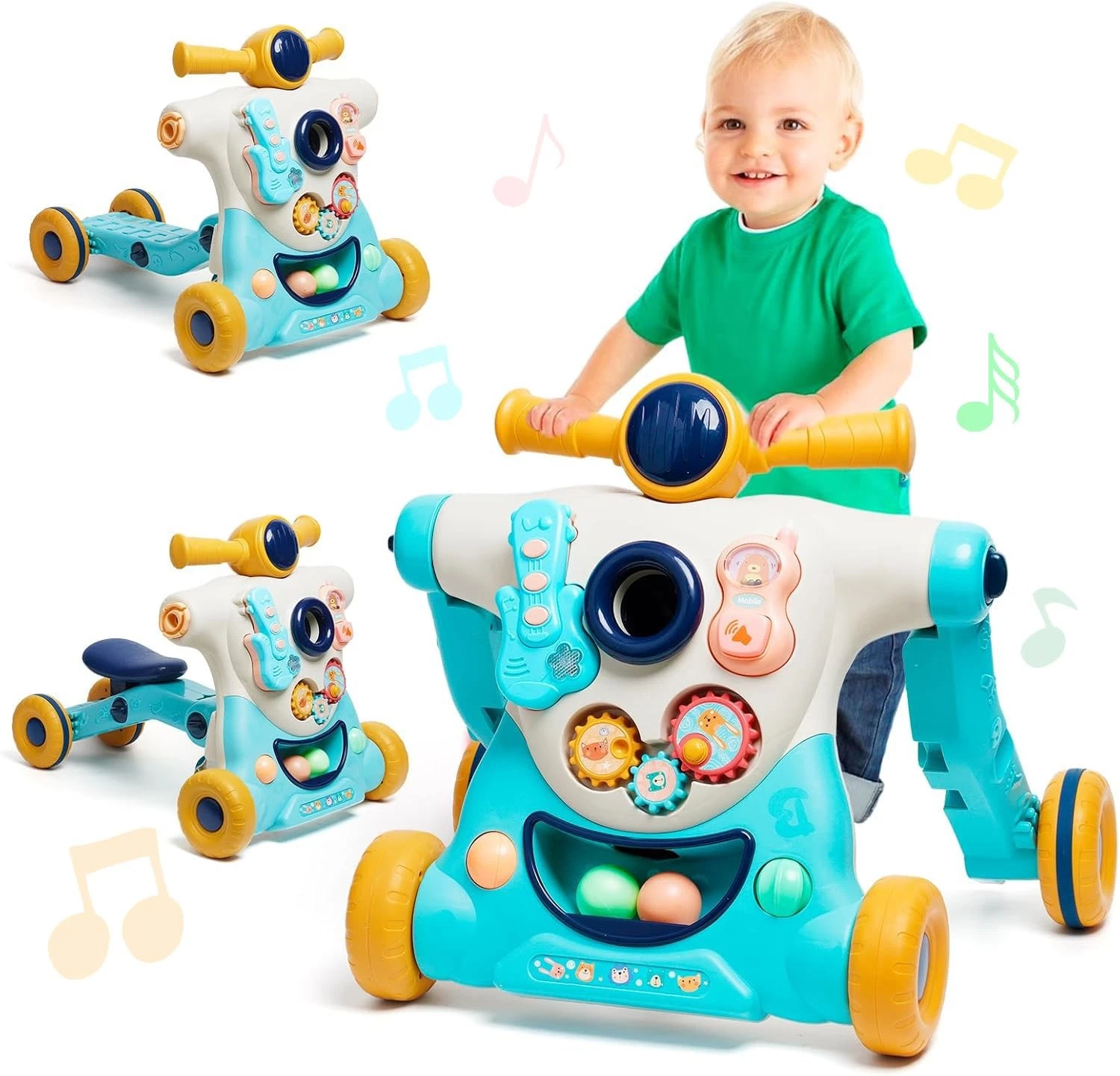 Baby Walker First Step Weight Gain Design Push Along Walker Toy with Shapes
Opens in a new window or