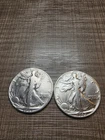 LOT OF 2      1942 50C Walking Liberty Half Dollar    LOT OF 2