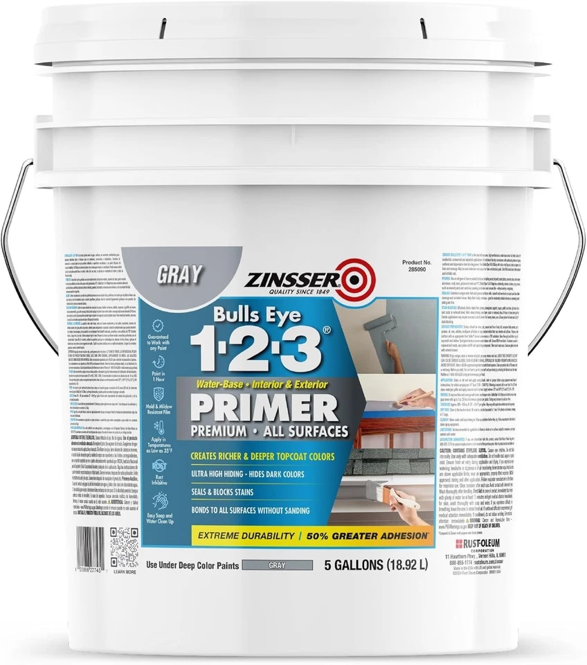 Bulls Eye 1-2-3 Gray Primer, Stain Blocker - Image 3 of 4