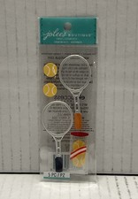 JOLEES Mini TENNIS RACQUET BALLS Play Sports Scrapbook STICKER.