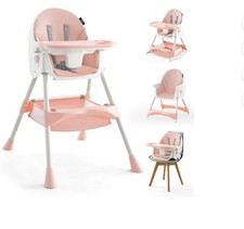 HARPPA 4-in-1 Convertible High Chair for Babies  Toddlers, Pink