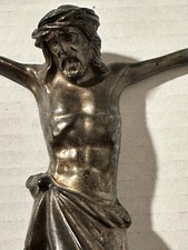 "Crucifijo de Jesucristo de bronce de metal macizo de colección 6"" hecho en Alemania"