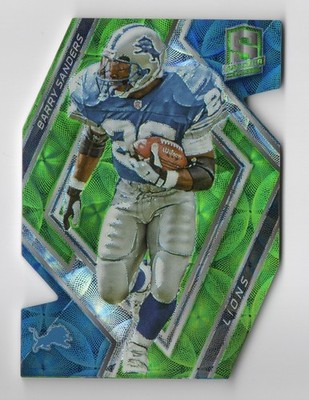 2018 Panini Spectra #65 Barry Sanders Neon Green Prizm Die-Cut  (#/25)