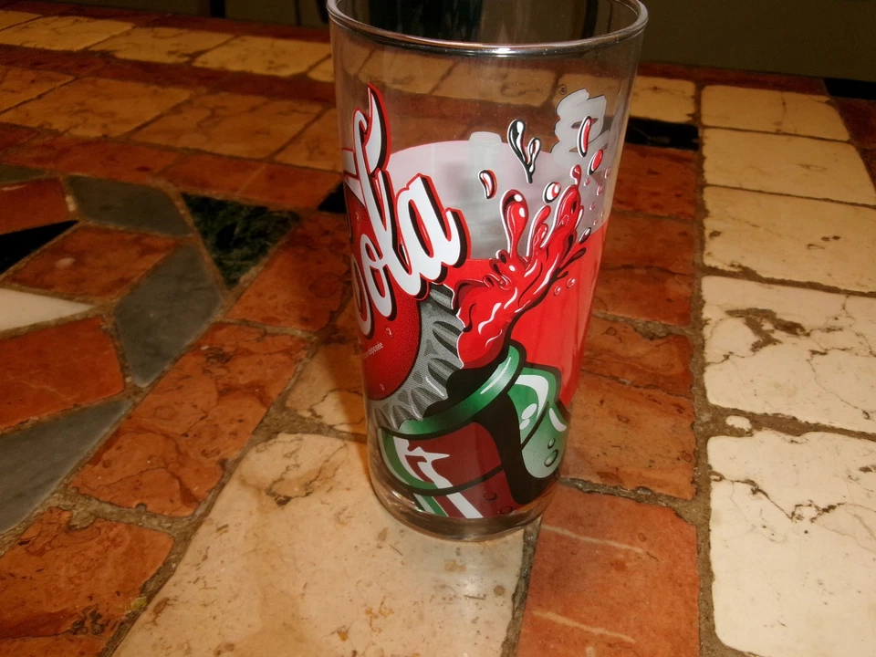 Grand Verre Coca-Cola – 1999 – Collector Vintage – Logo Bouteille capsule - Photo 4/4