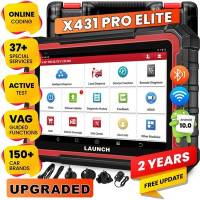 2026 LAUNCH X431 Pro Elite V+Bidirectional Car Diagnostic Scanner Coding Tool US