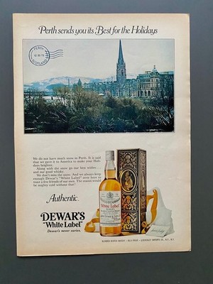 Dewar´s White Label Perth Scotland Whisky 1974 Vintage Ad Werbung Reklame