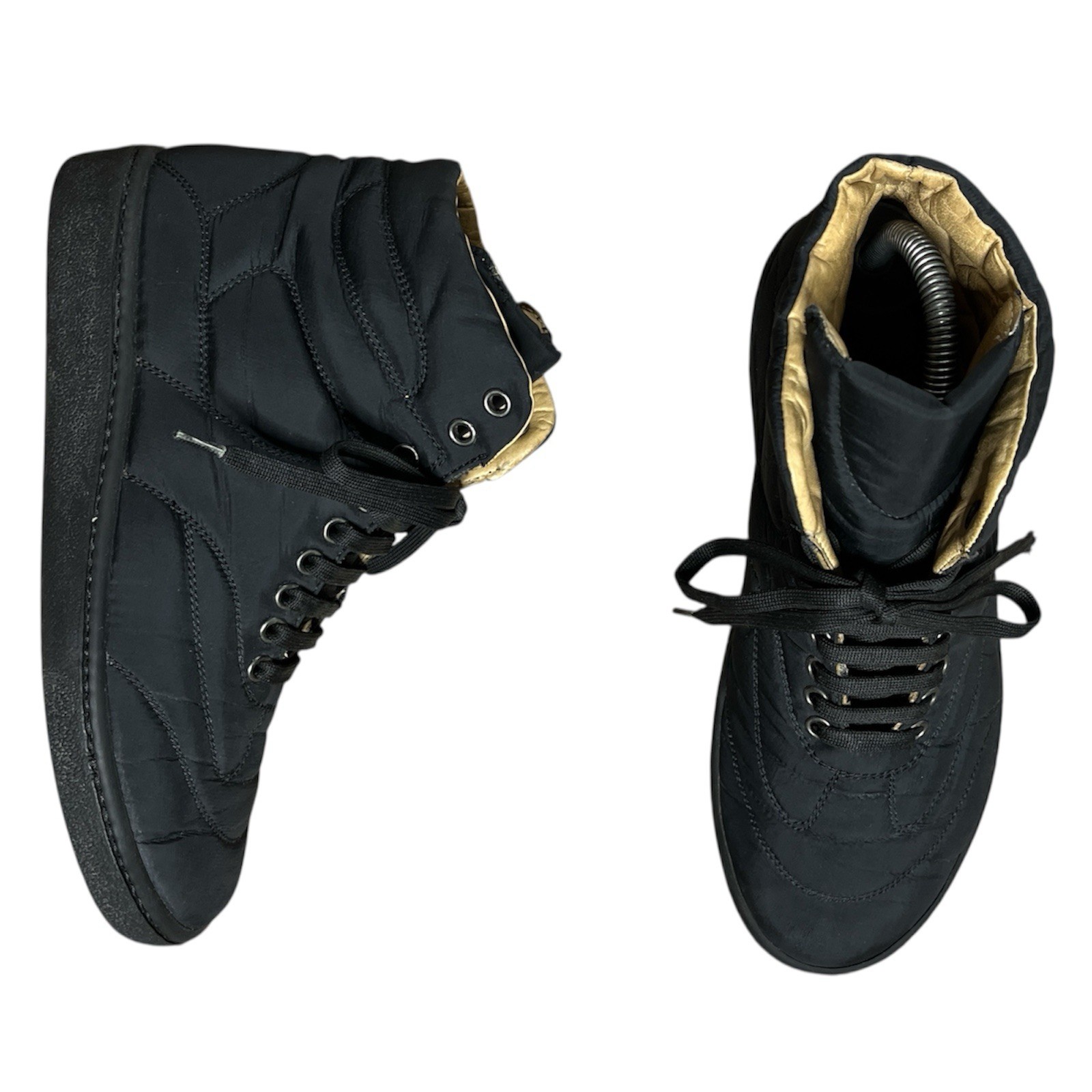 MM6 maison margiela black nylon trainers