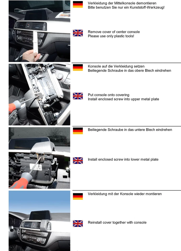 KUDA Support de Téléphone Mobile 7195 Convient pour Navi BMW 1er/2er Année Fab. - Photo 4/4