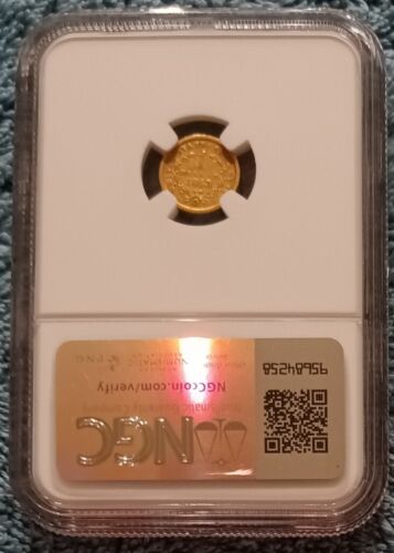 Dólar de oro tipo 1 1853-O, Casa de la Moneda de Nueva Orleans, NGC AU-53 - Imagen 3 de 4