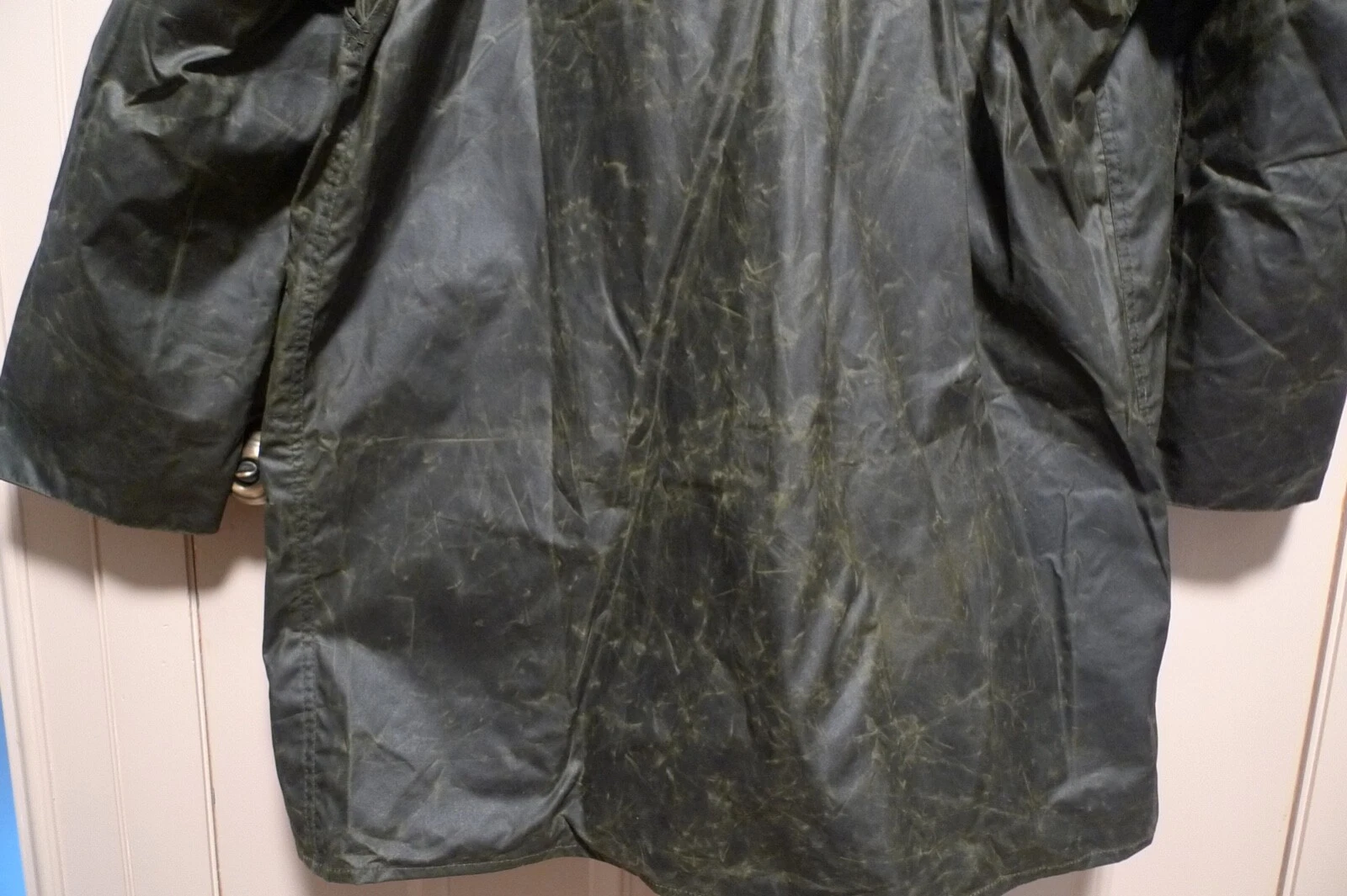 BARBOUR- A200 BORDER WAX COTTON JACKET - SAGE - MADE @ UK - EXCELLENT - 48 image 17