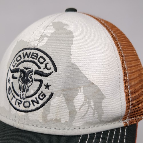 Cowboy Strong Snapback Mesh Back Trucker Hat Multi One Size Buck Wear - Picture 4 of 10