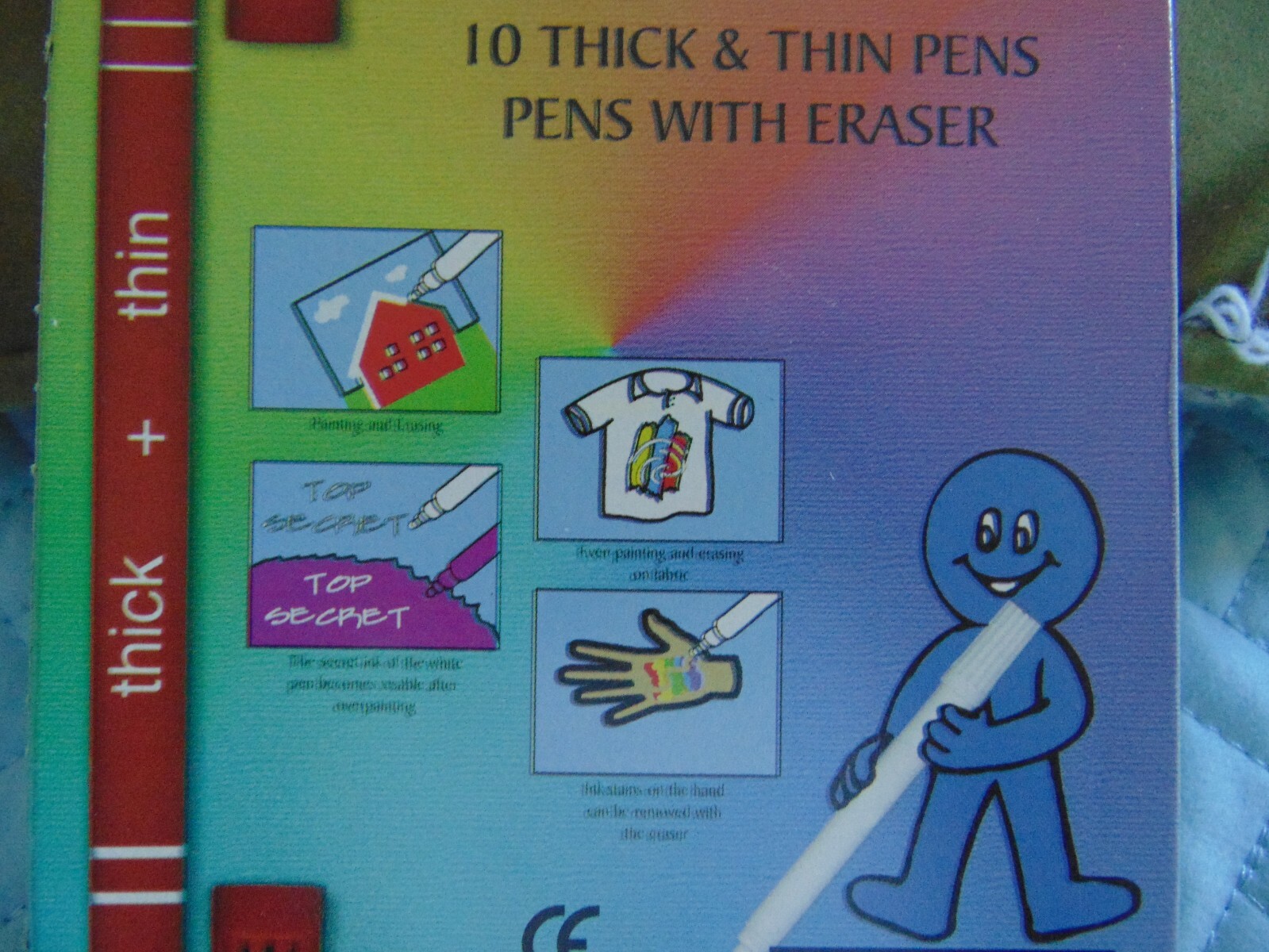 Magic Eraser 10 Pack Pens Thick and Thin Multicolor  NIP