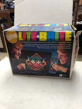 DELUX LITE BRITE HASBORO CIRCA 1970 WITH 20 PLUS SCREENS IN ORIGINAL BOX