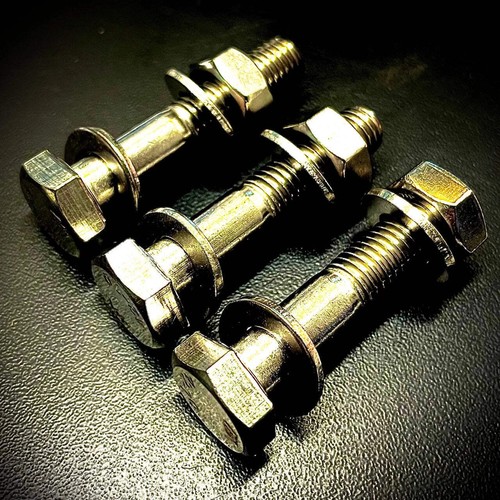 M6 x Under 70mm Hex Bolt plus Nut and Washers A2/ 304 Stainless Steel DIN 931 - Picture 2 of 16