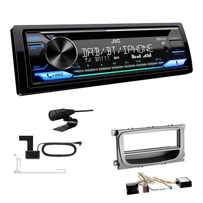JVC Receiver Radio DAB Bluetooth für Ford S-Max Facelift ab 2007 silber Canbus