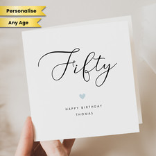 Personalised 50th Birthday Card 50th Birthday Gift For Him Men Male Husband Card
