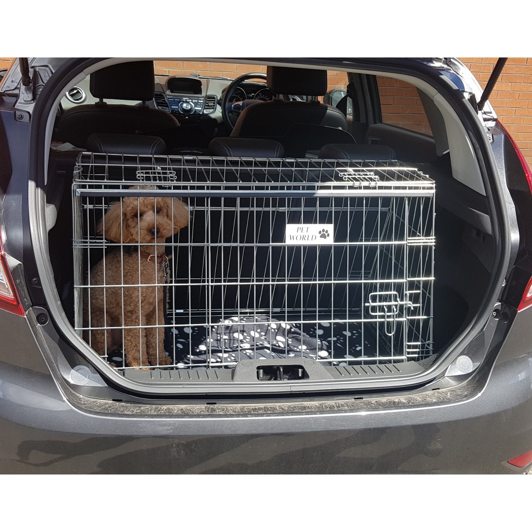 PET WORLD FORD Fiesta 2017+ Sloping Dog Pet Crate for Car Boot Easy