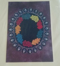 Fall Leaf Acorn Wool Penny Rug / Candle Mat Sewing Pattern 14" x 16"