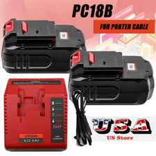 18V Replacement Charger and Battery for Porter Cable PC18B 18Volt Cordless Tools