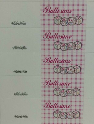 50 Bigliettini Bomboniere Battesimo Bimba Stampa Compresa Ebay