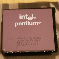 Intel Pentium 100MHz A80502100 SY007 CPU Processor Tested  Working 08