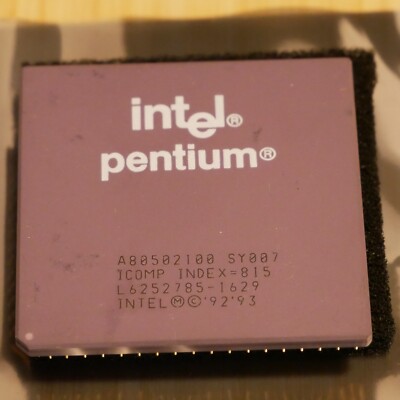 Intel Pentium 100MHz A80502100 SY007 CPU Processor Tested & Working 08