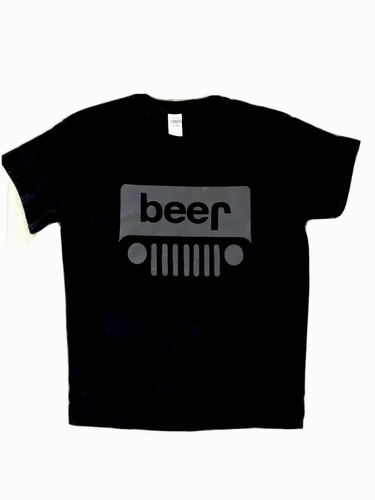 Gildan Jeep BEER Tee-Shirt Tshirt Size 