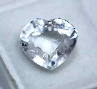 A+ Natural White Sapphire 48.20 Ct+ Certified Heart Cut Ceylon Loose SG Gemstone