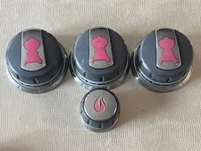 USED REPLACEMENT PARTS Set 3 Weber Summit Control Knobs & BONUS Sear Burner Knob