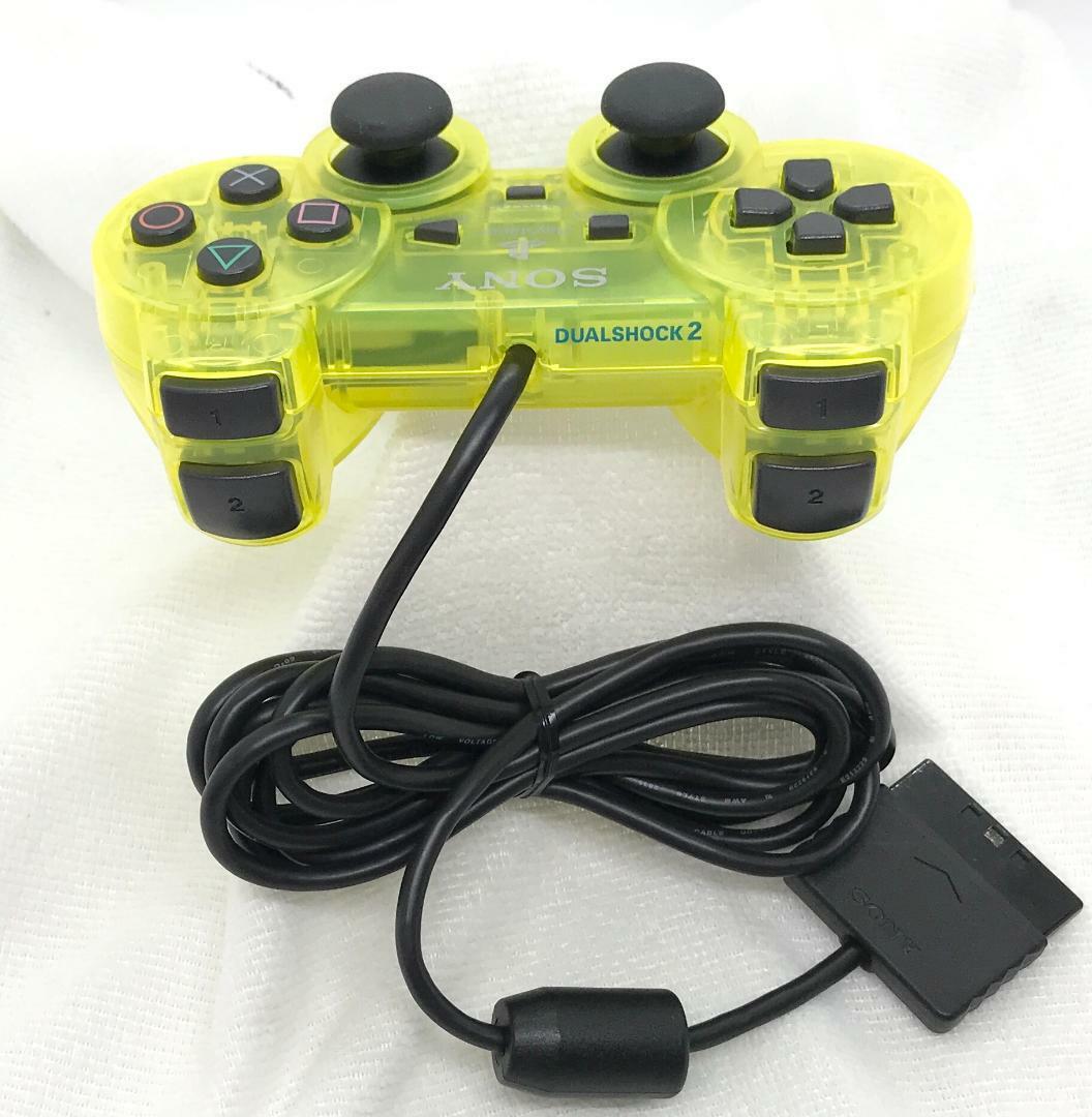 PlayStation2 - PS2 デュアルショック2 レモンイエロー ×2 SONY PlayStation 2 PS2 Official Controller DualShock 2 Lemon