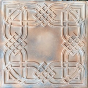 Ceiling Tile Faux Tin Paint Washed Brown Embossed Wall Panels Pl61