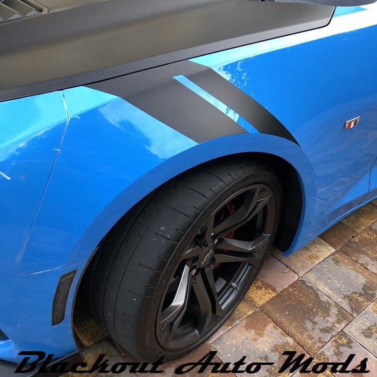 Fits 2016 + Camaro Fender Stripes Hash Marks Decal Kit - 6th Gen 2021 ...