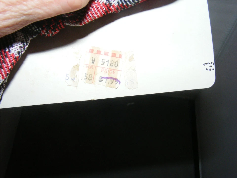 70S ГАЛСТУК-БАБОЧКА ШИРОКИЙ РАЗМЕР КРАСНЫЙ КЛЕТКУ БАБОЧКА БАНТ 6 «X 4» НЕИСПОЛЬЗОВАННЫЙ ЗАПАС НА КАРТЕ - Изображение 4 из 4