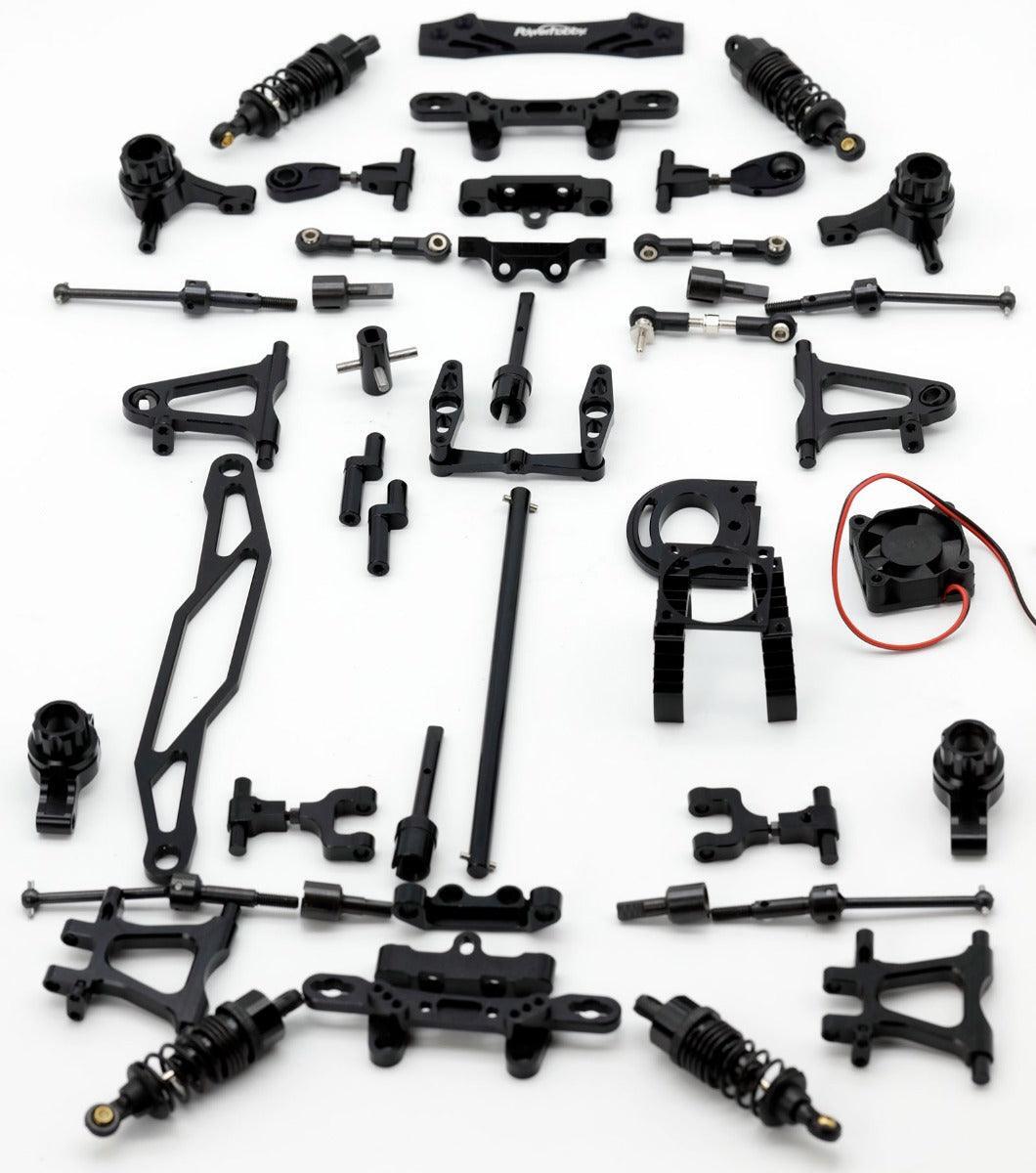 Powerhobby Tamiya TT-02 Aluminum Arms / Shocks / Hubs / CVD BLACK