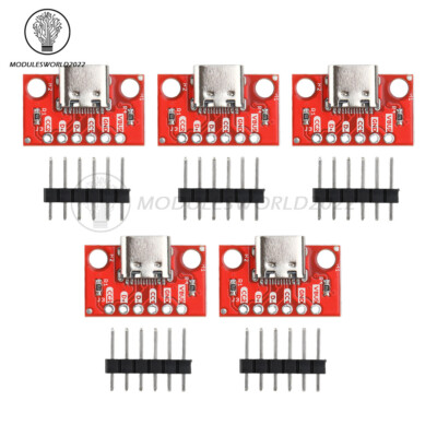 1-10x TYPE-C Female Head Test Board USB 3.1 Connector Board With PCB 2.54mm 16P