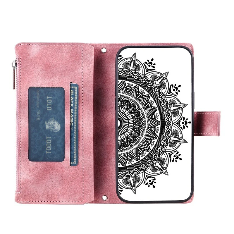 Phone Case For Google Pixel 9 8 7 Pro 6A PU Leather Wallet Flip Cover With Strap
