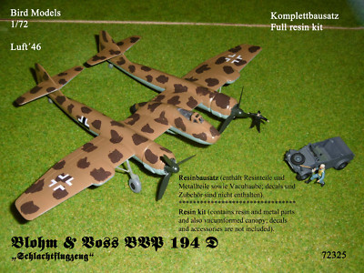 Blohm & Voss BVP 194 D ''Battle Plane'' 1/72 Bird Models Resin Kit/Resin Kit